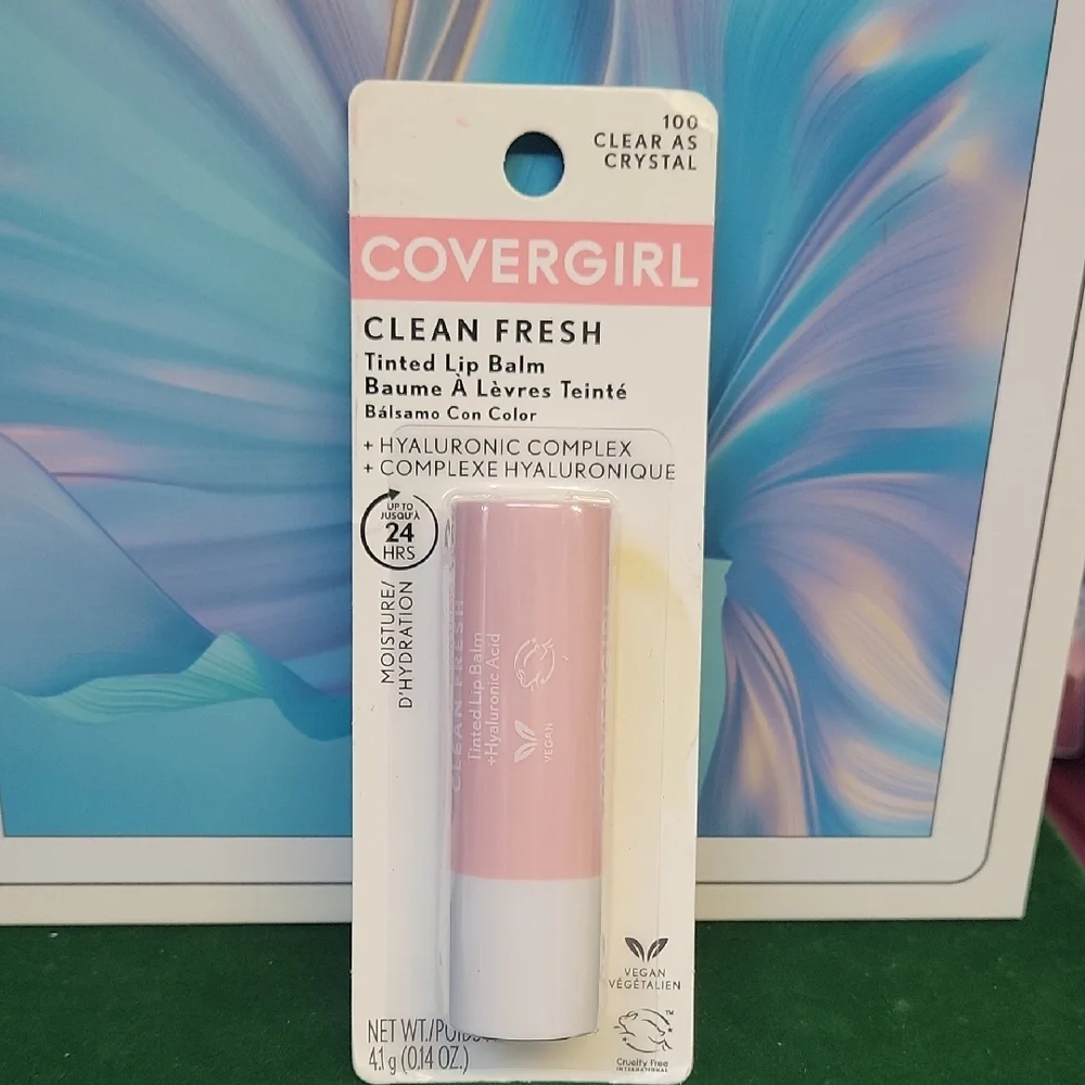 COVERGIRL Clean Fresh Tinted Lip Balm New 4.1g - 100 Clear As Crystal New Sealed